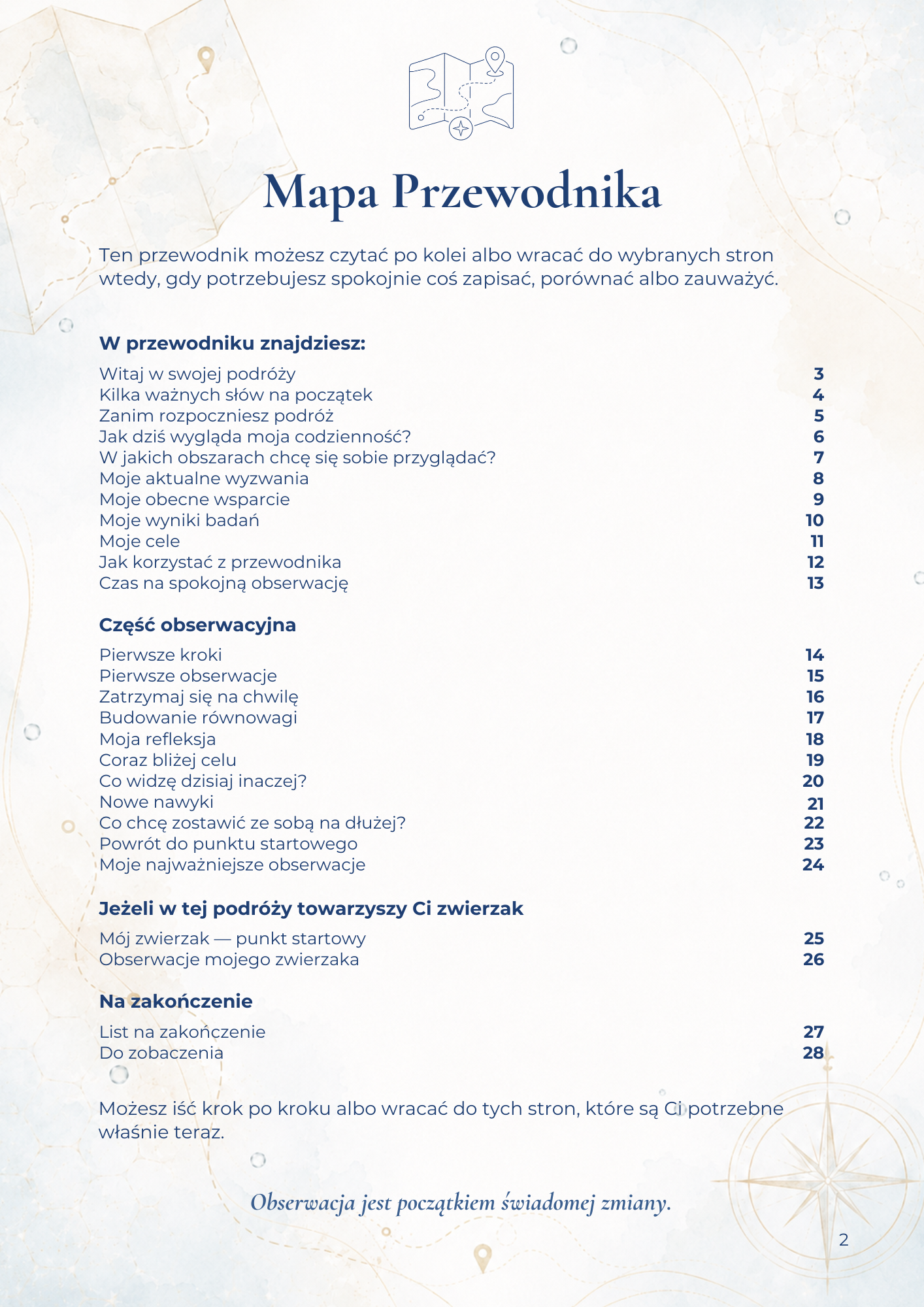 Mapa Przewodnika Podróży do Zdrowia